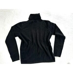 Vintage 90s Cotton Turtleneck‎ Bridgetown Collection Petite MP black cable knit